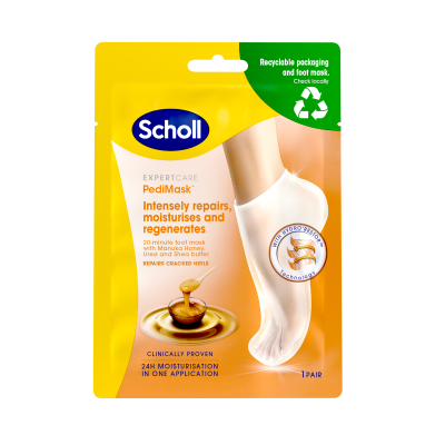 Scholl Pedimask Manukahunaja jalkanaamio 1 kpl